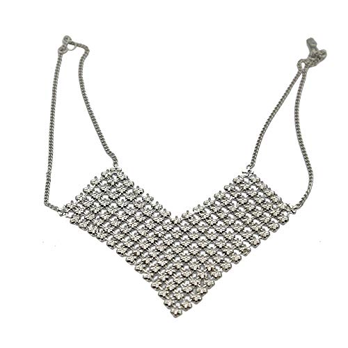 OBEST 1 1/6 Muñeca Sexy Vestido Cadena de Metal Colgante en la Parte Superior del Pecho V Traje de Falda Ajustada a la Cadera para PHICEN（No Contiene el Cuerpo）