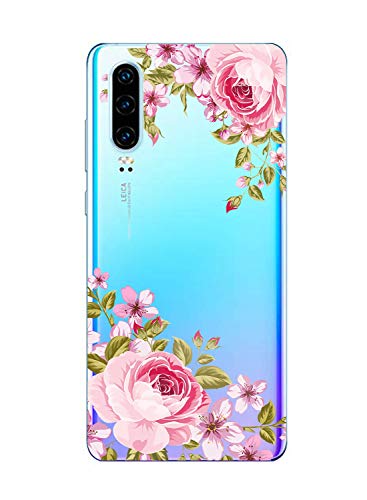 Oihxse Cristal Funda para Huawei Nova 5/Nova 5 Pro Transparente Suave TPU Flores Girasoles Amarillos Dibujo Diseño Serie Carcasa Flexible Bumper Anti-Choque Anti-Arañazos Protector (D8)