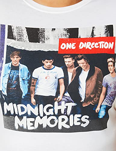 One Direction ONEDTEE70LSW03 - Camiseta de Manga Corta para Mujer, Color Blanco, Talla Large