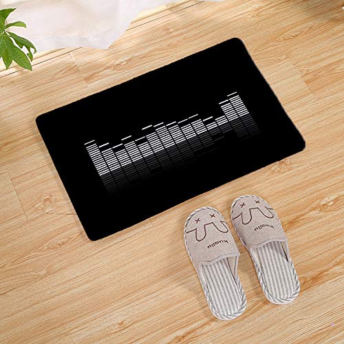 OPLJ Vogue Notas Musicales Creativas Teclas de Piano hogar Felpudo Pasillo Cocina Alfombra Interior Exterior Bienvenida Alfombra Antideslizante A5 50x80cm