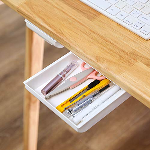 Organizador cajones escritorio,Organizador debajo del escritorio,Organizador escritorio oficina,Organizador para cajón debajo del escritorio, ocultos debajo de la mesa y organizadores