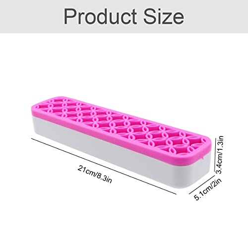 Organizador para brochas de maquillaje, organizador de cosméticos, organizador de utensilios de belleza, de silicona, color rosa