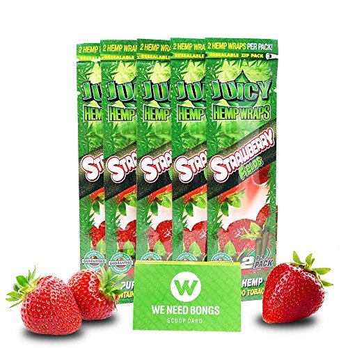 PAPEL DE CAÑAMO JUICY BLUNT SABOR FRESA PACK DE 2 PAPELES (CADA ESTUCHE CONTIEN 25 PACKS)
