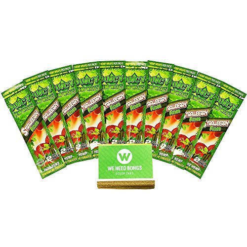 PAPEL DE CAÑAMO JUICY BLUNT SABOR FRESA PACK DE 2 PAPELES (CADA ESTUCHE CONTIEN 25 PACKS)