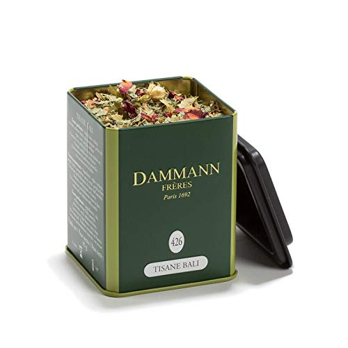 Pasticceria Passerini dal 1919 Dammann Tisane Bali - Infusión con tila, limón y Fruta exótica, Lata de 100 gr - Dammann Frères