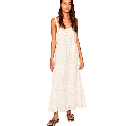 Pepe Jeans Vestido, Beige (Champagne 835), Large para Mujer