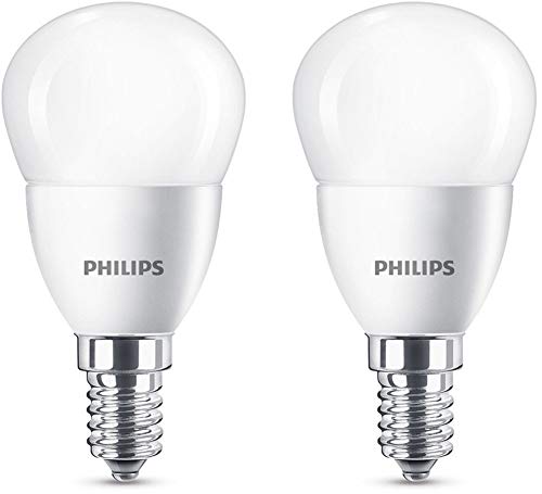 Philips 929001157860 - Pack de 2 Bombillas LED vela, casquillo E14, 40 W, no regulable