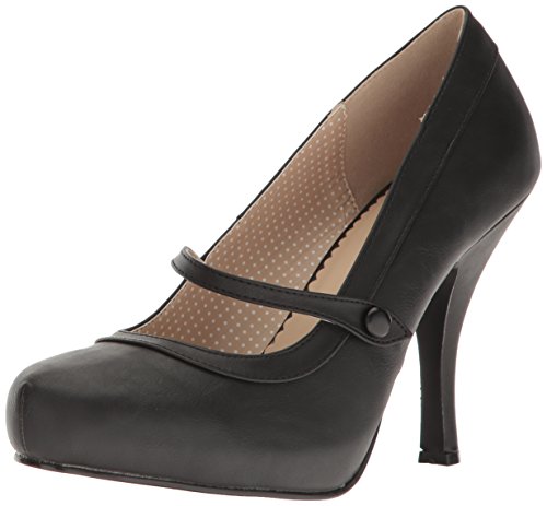 Pleaser Pink Label PINUP-01 Blk Faux Leather UK 13 (EU 46)