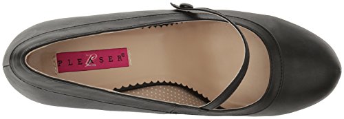 Pleaser Pink Label PINUP-01 Blk Faux Leather UK 13 (EU 46)
