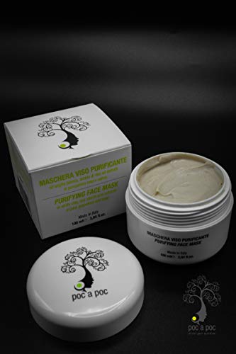 POC A POC - Mascarilla por la cara con mezcla de Arcillas Blanca y Verde, Almidón de Arroz, GSH DEFENCE, Purificadora, Nutritiva, deja la piel maravillosa. Formato 100 ml