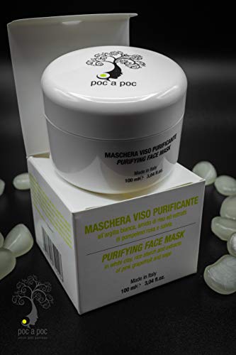 POC A POC - Mascarilla por la cara con mezcla de Arcillas Blanca y Verde, Almidón de Arroz, GSH DEFENCE, Purificadora, Nutritiva, deja la piel maravillosa. Formato 100 ml