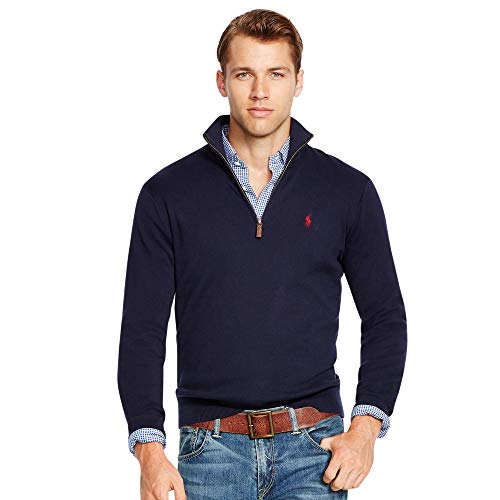 Polo Ralph Lauren Jersey Cotton Half Zip (M, Newport Navy)