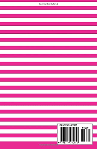 Pop Art Magenta and White Striped Journal Notebook with Lined Interior Pages. Organize Your Life by Color!: Sized for Messenger Bags, Purses, Small ... Notebooks Inspired by the colors of Pop Art)