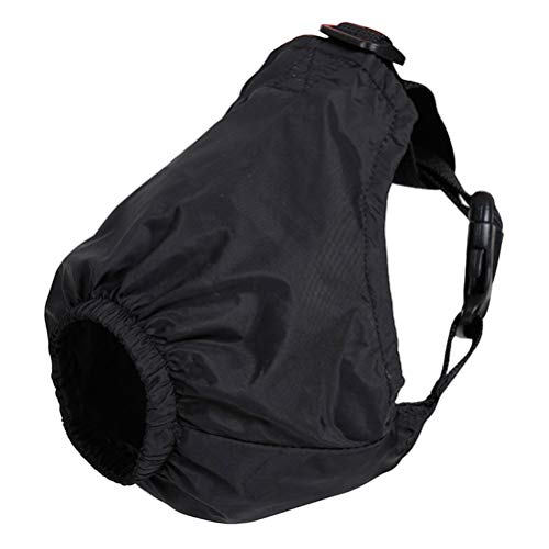 POPETPOP Mascarilla Calmante para Mascotas Máscara para Ojos Sombreado de Nylon Máscara de Ansiedad Venda para Perros para El Aseo contra La Enfermedad del Automóvil (Negro M)