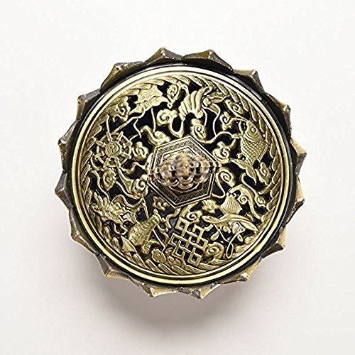 Quemador de Incienso de Lotus Form, Mini Metal Quemador de Incienso del Sostenedor de la Aromaterapia, Incensario de la Estufa de Retroceso para Accesorios del Regalo de la Decoración Casera