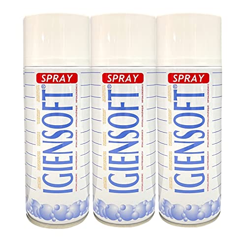 Rampi Tris Deo Igiensoft - Desodorante de tejidos en spray higienizante profesional para el armario, el ambiente y los cajones, zapatos, ambientador de coche, hipoalergénico, talco 3 x 400 ml