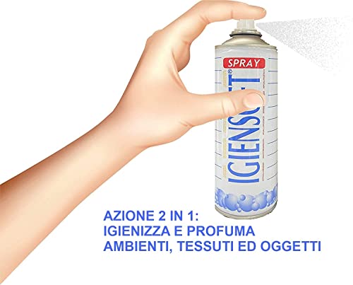 Rampi Tris Deo Igiensoft - Desodorante de tejidos en spray higienizante profesional para el armario, el ambiente y los cajones, zapatos, ambientador de coche, hipoalergénico, talco 3 x 400 ml