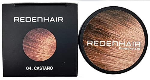 REDENHAIR - Redensificador Capilar - Fibras Capilares - Microfibras Capilares de Queratina - No destiñe - Resistente a Lluvia. Viento y Sudor - Solución Alopecia - Cabello Castaño - 23 gr.