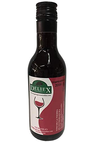 Regalo vino tinto de Extremadura con una monodosis de paté en bolsa de organza para invitados