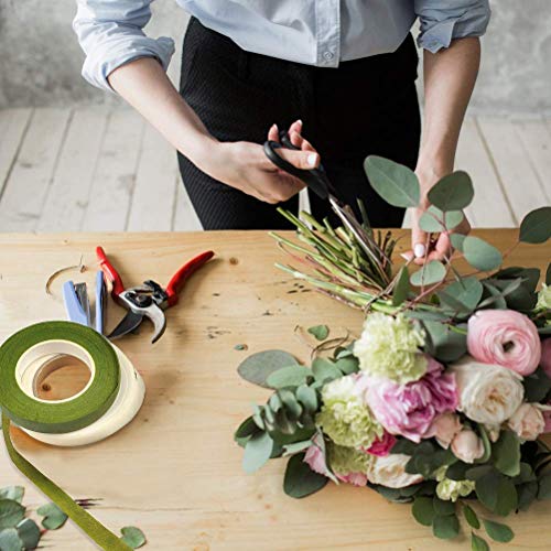 Rmeet Cinta Floral,Verde Cinta de Tallo 6 Pack Floristería Cinta del Tallo Cinta Adhesiva Tape para Flores Artificiales Boda Decoraciones Ramo Artesanía 12MM 30 Yard/Roll