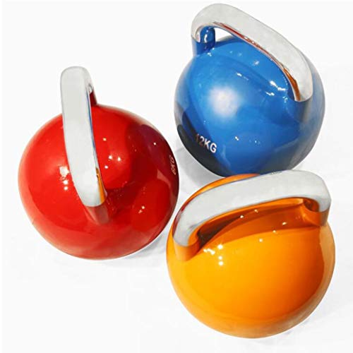 RPOLY Pesa Rusa Kettlebell, Fitness Kettlebell Todos los Equipos de Acero Kettlebell El último Entrenamiento de Pesas Rusas para Bajar de Peso 22 Libras,Orange_10kg