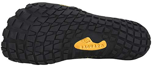 SAGUARO Hombre Mujer Barefoot Zapatillas de Trail Running Minimalistas Zapatillas de Deporte Fitness Gimnasio Caminar Zapatos Descalzos para Correr en Montaña Asfalto Escarpines de Agua, Negro, 42 EU