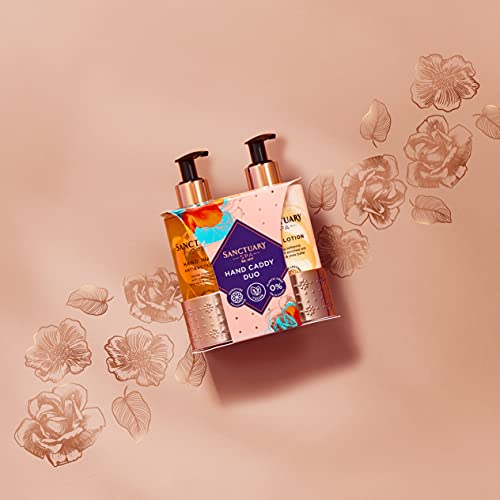 Sanctuary Spa Set de regalo de loción y lavado a mano para mujer con carrito reutilizable, para cumpleaños, Navidad, vegano y libre de crueldad