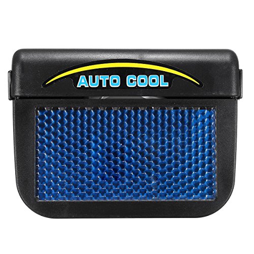 SANON Extractor de Aire Alimentado por Energía Solar Ventilador del Radiador del Coche Purificadores de Aire del Radiador de Ventilación de Ahorro de Energía 148 X 58 X 110 Mm (Negro)