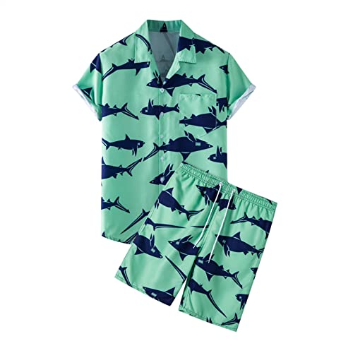 Sheey Conjunto Camisas Hombre Completo Camisa Hawaiana Hombre Verano Playa Camisas Manga Corta Hombre Camiseta, España Talla Grande Regalos Originales para Hombre Camisas Primavera