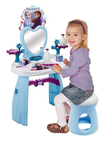 Simba Toys- Disney Frozen 2-Tocador con taburete-10 Accesorios-práctico y Decorativo (Smoby 320234), Color