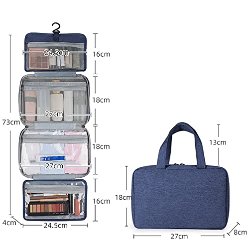 skrskr Bolsa de Maquillaje de Viaje portátil Bolsa de Almacenamiento Impermeable Bolsa de cosméticos Organizador de Herramientas de Maquillaje Bolsa de Aseo Grande para Hombre y Mujer