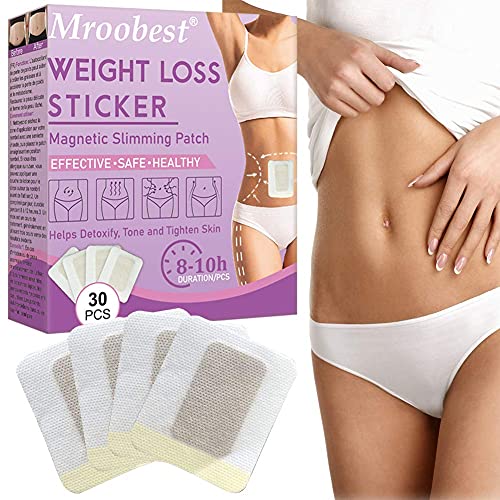 Slim Patch, Weight Loss Sticker, Slimming Patches, Parche de Adelgazamiento Rápido Anticelulítico y Quemagrasas para Barriga de Cerveza, Cintura de Grasa del Vientre (30 Piezas)