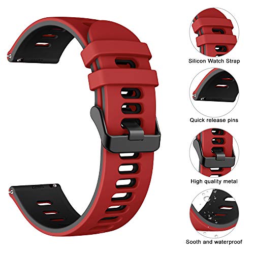 Songsier Correa Compatible con Huawei Watch GT2 Pro 46mm/Watch GT 46mm/Watch GT Active/Watch 2 Pro/Galaxy Watch 3 45mm/Galaxy Watch 46mm/Gear S3/Gear 2, Correa de Repuesto de 22 mm