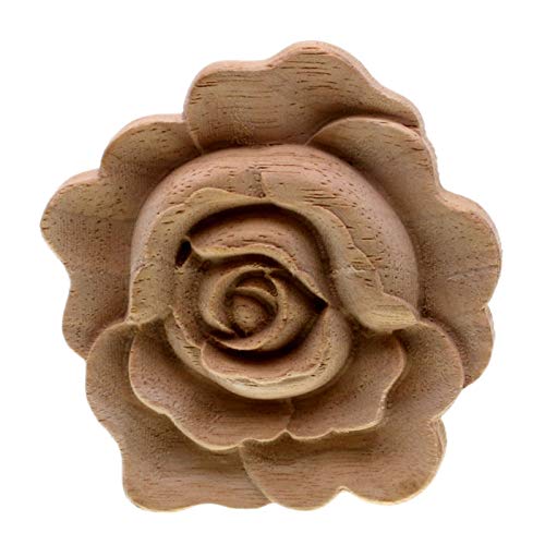 SovelyBoFan Apliques De Talla De Madera De Mueble Decoración Náutica Vintage Calcomanías Sólidas De La Puerta del Gabinete Patrón De Flores Tallado De Madera
