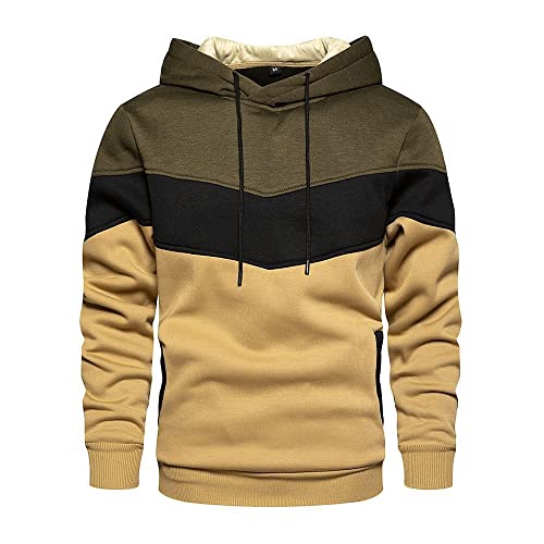 Sudadera Capucha Hombres Manga Larga Suelta Empalme Color Contraste Sudadera Hombres Tendencia Moda Estilo Neutral Traje De Pareja Hombres Mujeres Casual Sport Pullover Hombre