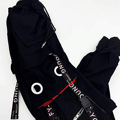 Tasty Life Pantalones Anchos Sueltos para Hombres, Monos Cónicos para Hombres, Elegantes Pantalones Casuales Adecuados para Corredores De Deportes Callejeros(M,Black)
