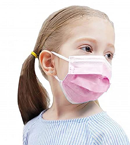 TECNOL HEALTH Mascarillas Quirúrgicas Infantiles Rosas - Fabricadas en España - 50 unidades - Tipo IIR - BFE > 99% - 3 Capas y Sin Grafeno - Pack de Mascarillas Quirúrgicas Niños - Colores