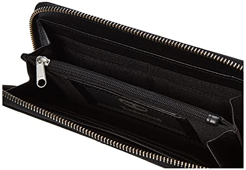 Timberland Bolso de Mano con Cremallera de Cuero para Mujer con Correa de muñeca, Negro (Pebble), Talla única, Cartera de Piel con Cremallera Alrededor y Correa de muñeca