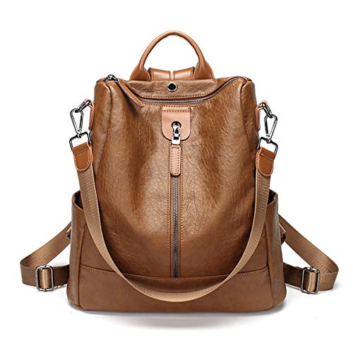 Tisdaini Bolsos Mochila Mujer Moda Cuero de PU Casual Viaje Escolares Bolsos