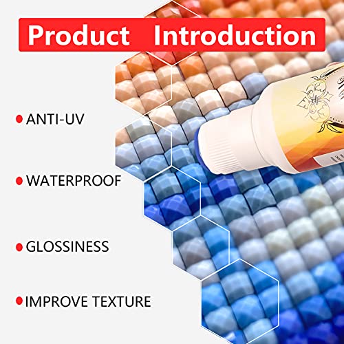 Ulikey Diamante Pintura Barniz 100ML, Acabado de Pintura de Diamante, Barniz de Diamante, Bloqueo de Pintura Diamante, Revestimientos Protectores, Transparente Brillo (100ML)