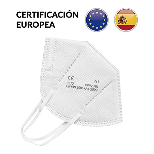 Up Mask x20 | Mascarillas FFP2 de 5 Capas con Certificación Europea Blancas 👍 CE 0370 | EN149:2001+A1:2009 | UE 2016/425