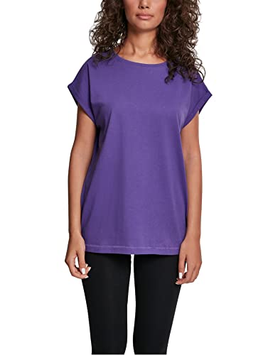 Urban Classics Ladies Extended Shoulders tee Camiseta, Morado (Ultraviolet), L para Mujer