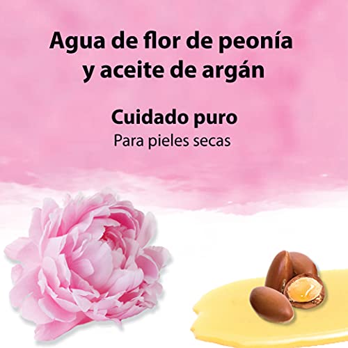 VANDINI Nutri Care gel de ducha con flor de peonía y aceite de argán - gel de baño para pieles secas - Jabón liquido vegano sin siliconas ni parabenos 1x 30 ml