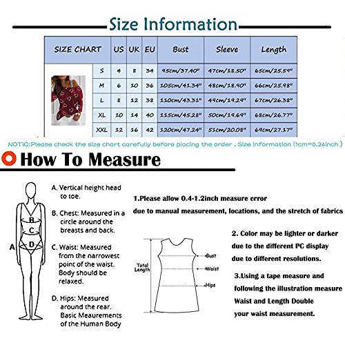 VEMOW Blusas y Camisas de Manga Larga/Corta para Mujer Sin Tirantes, 2021 Impresión de Rayas/Corazón Casual Fiesta T-Shirt Primavera Otoño Básico Camisa Jersey Tops(A01 Blanco,XL)