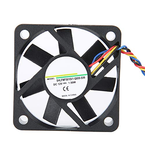Ventilador de enfriamiento de 5CM 12V 1.50W, sistema de enfriamiento silencioso a través de moldeo por inyección de un disparo Ventilador de disipador de calor de 4 pines, enfriador de CPU para 3800 R