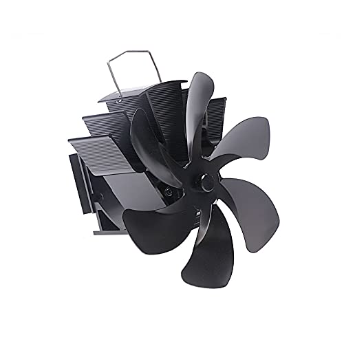 Ventilador de estufa de 6 aspas alimentado por calor, quemador de leña/madera, duradero, seguro, respetuoso con el medio ambiente, sin electricidad, funciona con calor, ventilador de chimenea