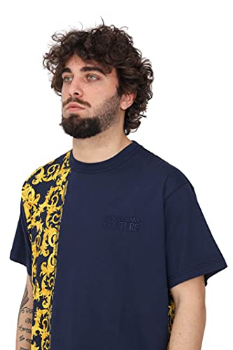 Versace Jeans Couture Hombre Camiseta Baroque BLU L