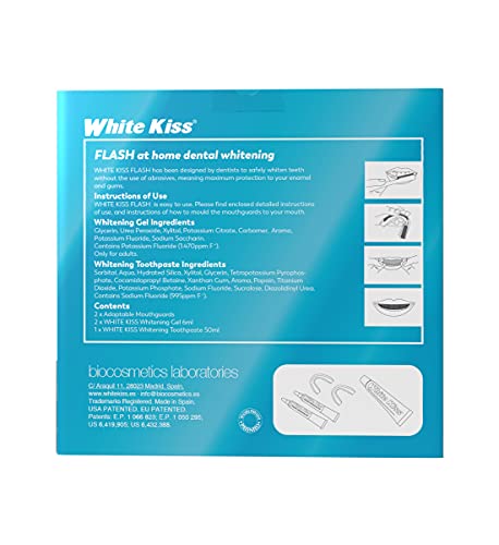 White Kiss Flash:Kit de Blanqueamiento dental con férulas y gel