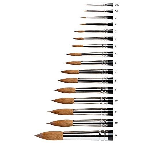 Winsor & Newton – Pincel de acuarela Serie 7, pelo Marta Kolinsky, número 0