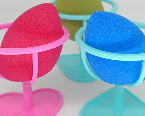 WYNIE Cosmetics Makeup Puff Soporte para Esponjas de Maquillaje Borla de Polvos con forma Corazón Resorte para Blender Beauty Soporte Color Aleatorio